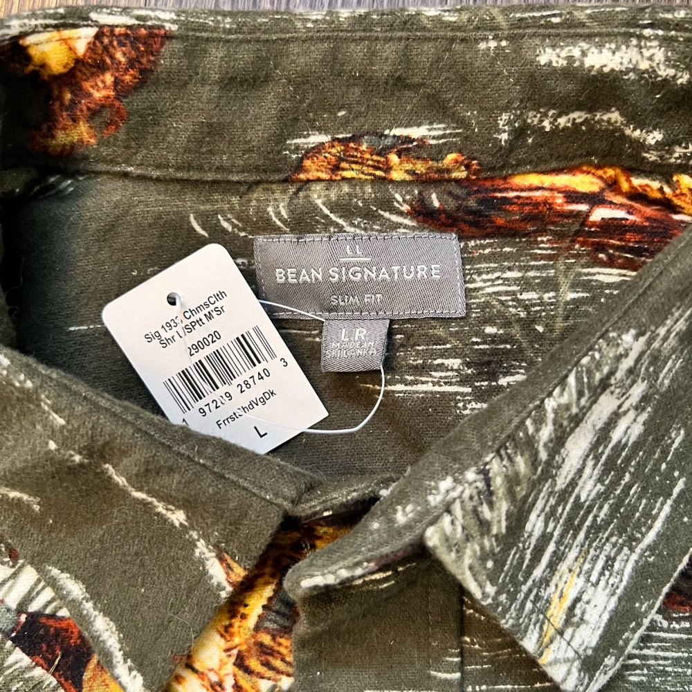 Men's NWT LL Bean Signature 1933 Chamois Button Up Size L - Picture 2 of 2